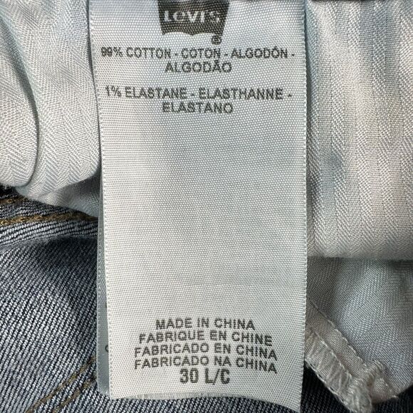 Levi's BOLD CURVE BOOT CUT Sz 10/30 Long Blue Mid Rise Jeans Denim Pants 28X33.5 - Picture 11 of 13